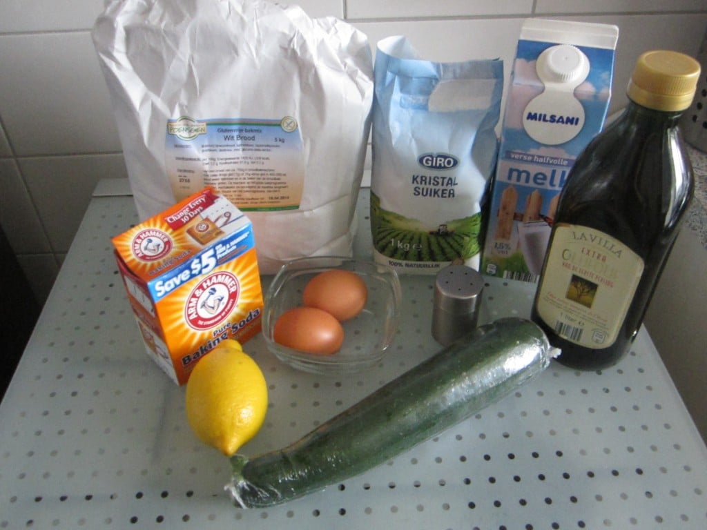 Ingrediënten voor Glutenvrij Lemon Zucchini Bread